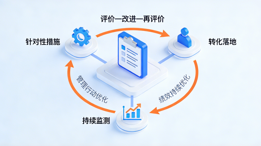 结果应用多元化，体现评价与改进联动的闭环管理